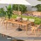 Costway 8-Person Outdoor Acacia Wood Dining Table with 1.96" Umbrella Hole Rectangular